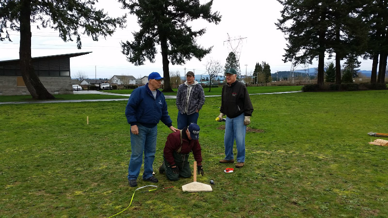 Volunteers and Building of the new field
